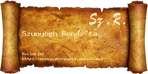 Szunyogh Renáta névjegykártya